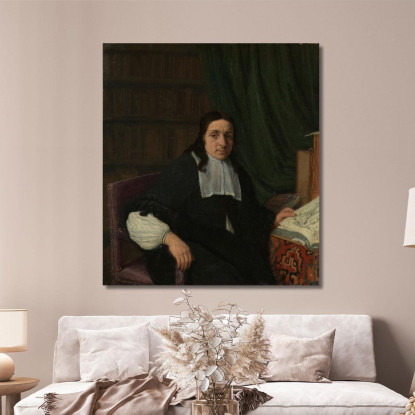 Ritratto Di Un Collezionista Possibilmente Constantijn Sennepart (1625-1703) Adriaen van Ostade avo43 quadro stampato su tela