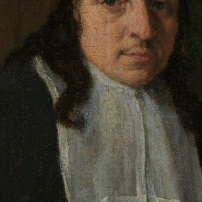 Ritratto Di Un Collezionista Possibilmente Constantijn Sennepart (1625-1703) Adriaen van Ostade avo43 quadro stampato su tela