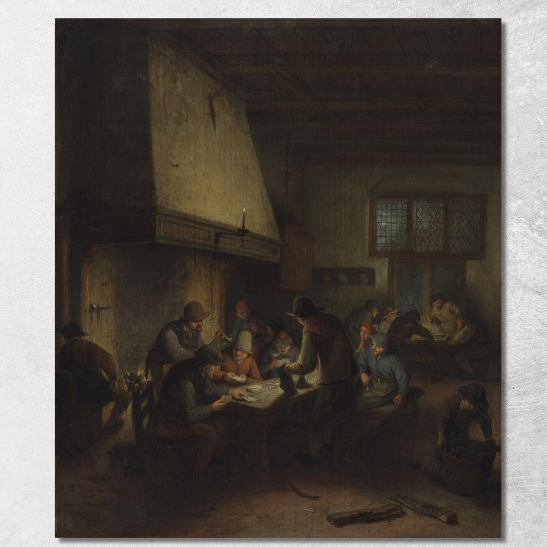 Scena Di Taverna 2 Adriaen van Ostade avo48 quadro stampato su tela