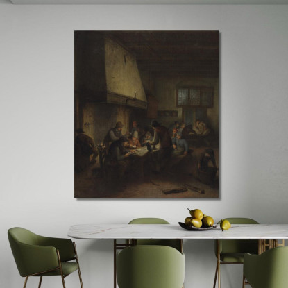 Scena Di Taverna 2 Adriaen van Ostade avo48 quadro stampato su tela