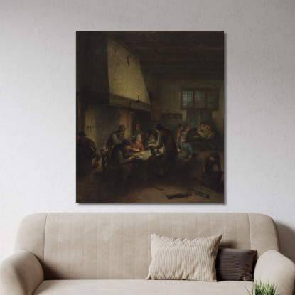 Scena Di Taverna 2 Adriaen van Ostade avo48 quadro stampato su tela