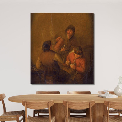 Scena Di Taverna 3 Adriaen van Ostade avo49 quadro stampato su tela