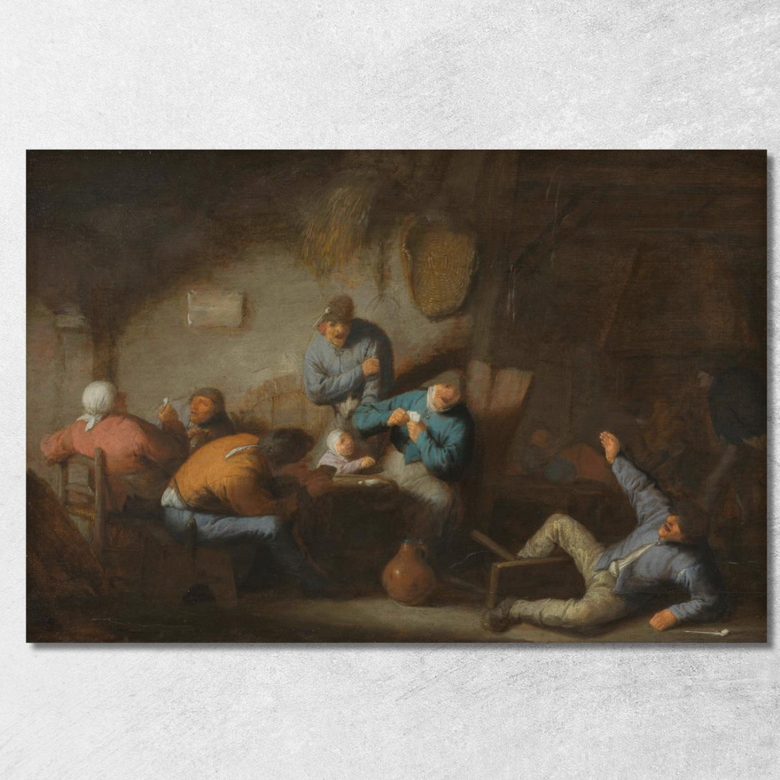 Scena Di Taverna Adriaen van Ostade avo50 quadro stampato su tela