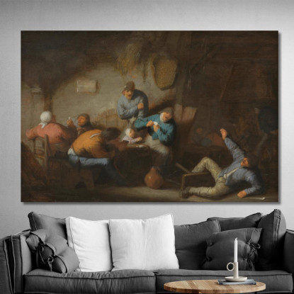 Scena Di Taverna Adriaen van Ostade avo50 quadro stampato su tela