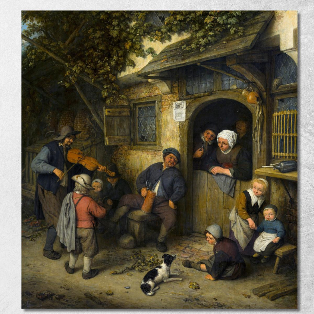 Il Violinista Adriaen van Ostade avo52 quadro stampato su tela