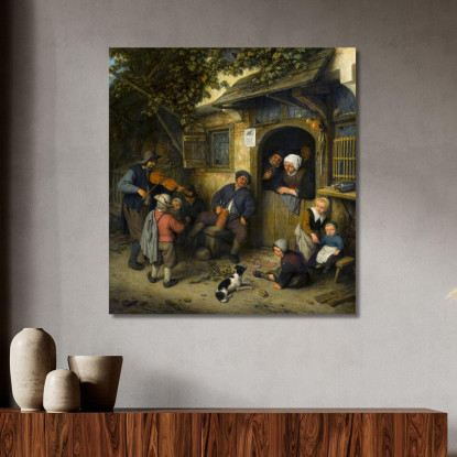 Il Violinista Adriaen van Ostade avo52 quadro stampato su tela