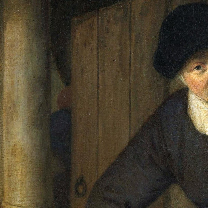 La Pescivendola Adriaen van Ostade avo53 quadro stampato su tela