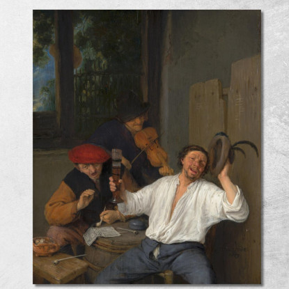 I Beoni Allegri Adriaen van Ostade avo54 quadro stampato su tela