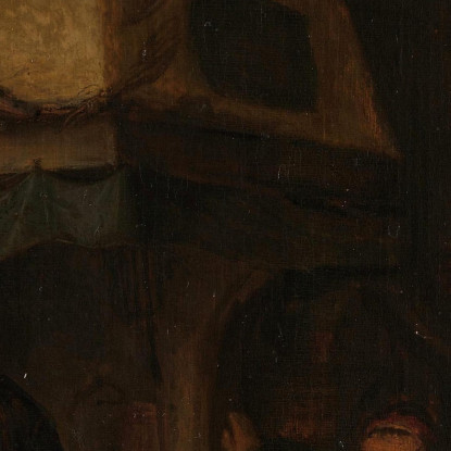 I Pattinatori: Contadini In Un Interno Adriaen van Ostade avo58 quadro stampato su tela