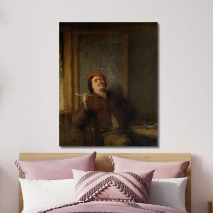 Il Fumatore Adriaen van Ostade avo59 quadro stampato su tela