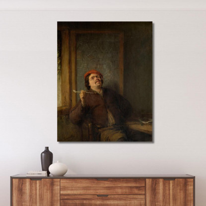 Il Fumatore Adriaen van Ostade avo59 quadro stampato su tela
