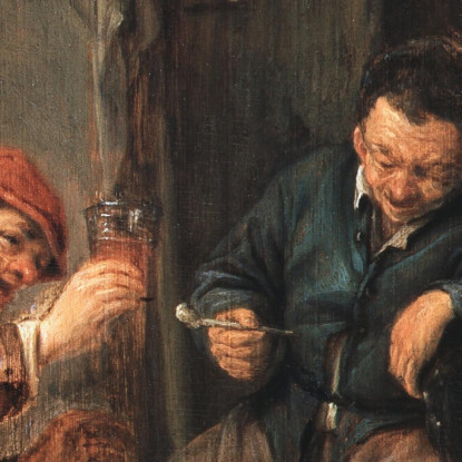 Tre Contadini In Una Locanda Adriaen van Ostade avo61 quadro stampato su tela