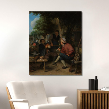 Viaggiatori A Riposo Adriaen van Ostade avo62 quadro stampato su tela
