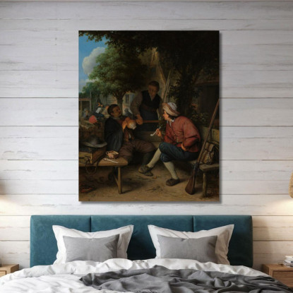 Viaggiatori A Riposo Adriaen van Ostade avo62 quadro stampato su tela
