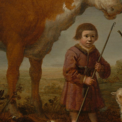 Bambini E Una Mucca Aelbert Cuyp acu12 quadro stampato su tela