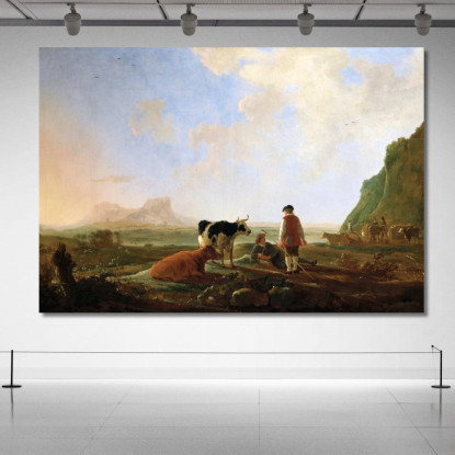 Mandriani Con Mucche Aelbert Cuyp acu17 quadro stampato su tela