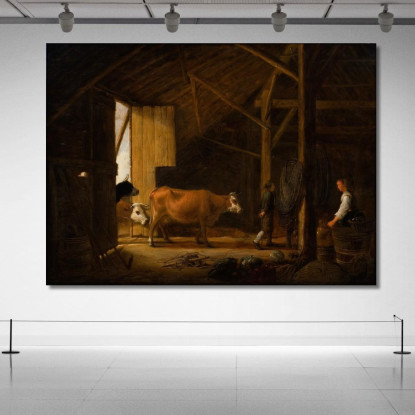 Interno Di Una Stalla Aelbert Cuyp acu18 quadro stampato su tela