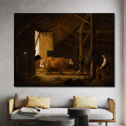Interno Di Una Stalla Aelbert Cuyp acu18 quadro stampato su tela