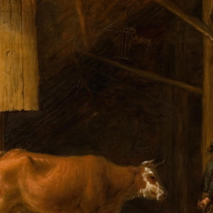 Interno Di Una Stalla Aelbert Cuyp acu18 quadro stampato su tela