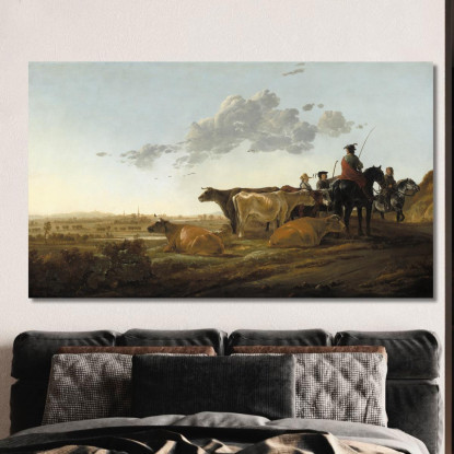 Paesaggio Con Mandriani Aelbert Cuyp acu23 quadro stampato su tela