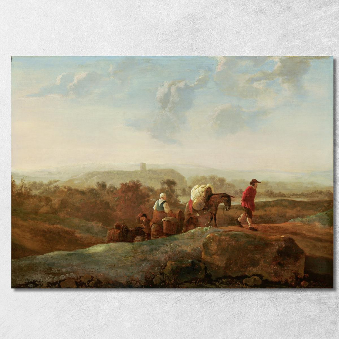 Contadini Migranti In Un Paesaggio Meridionale Aelbert Cuyp acu29 quadro stampato su tela