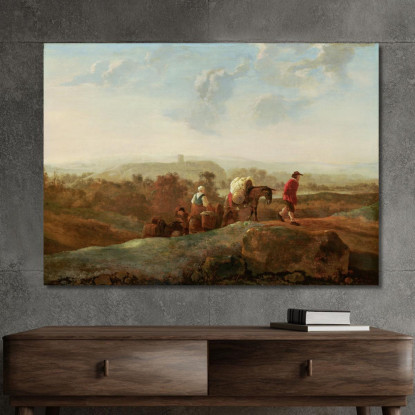 Contadini Migranti In Un Paesaggio Meridionale Aelbert Cuyp acu29 quadro stampato su tela