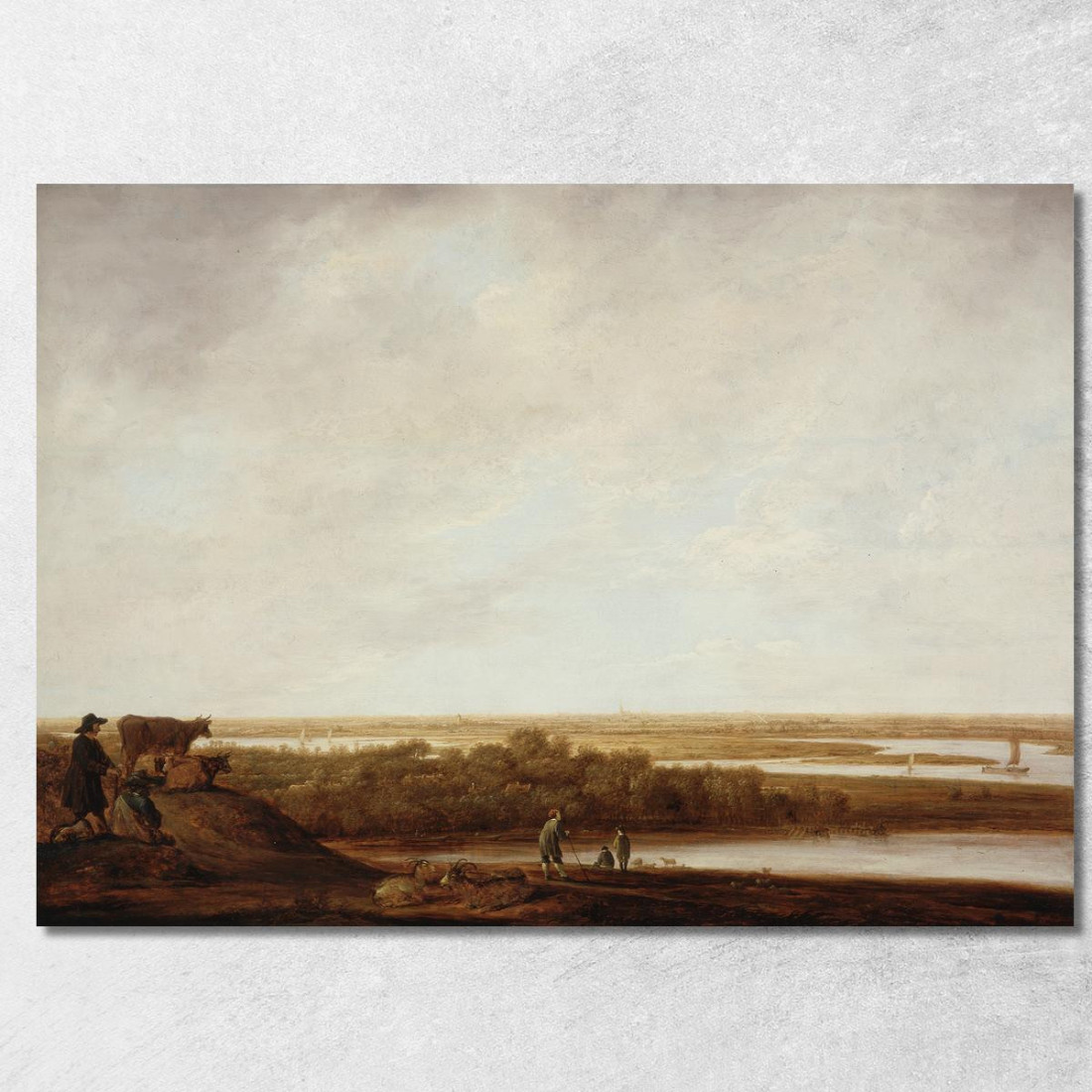 Paesaggio Panoramico Con Pastori Aelbert Cuyp acu32 quadro stampato su tela