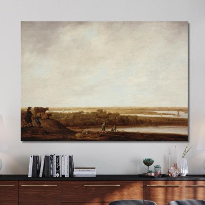 Paesaggio Panoramico Con Pastori Aelbert Cuyp acu32 quadro stampato su tela