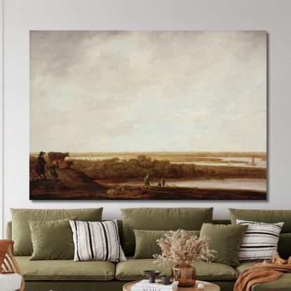 Paesaggio Panoramico Con Pastori Aelbert Cuyp acu32 quadro stampato su tela