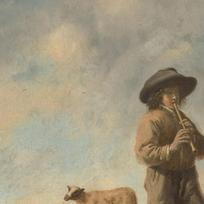 Pastori Suonatori Aelbert Cuyp acu34 quadro stampato su tela