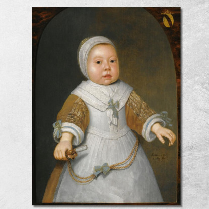 Ritratto Di Una Bambina Di Un Anno Della Famiglia Van Der Burch Aelbert Cuyp acu36 quadro stampato su tela