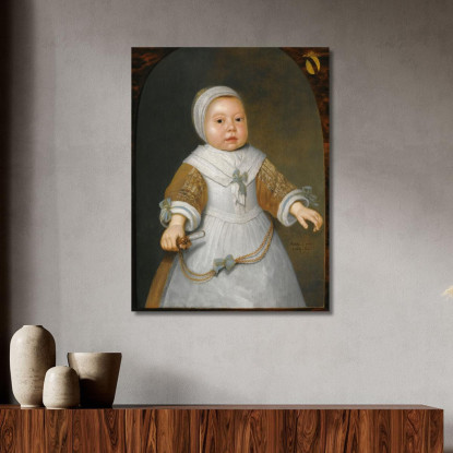 Ritratto Di Una Bambina Di Un Anno Della Famiglia Van Der Burch Aelbert Cuyp acu36 quadro stampato su tela