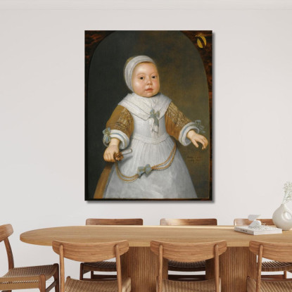 Ritratto Di Una Bambina Di Un Anno Della Famiglia Van Der Burch Aelbert Cuyp acu36 quadro stampato su tela