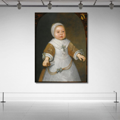Ritratto Di Una Bambina Di Un Anno Della Famiglia Van Der Burch Aelbert Cuyp acu36 quadro stampato su tela