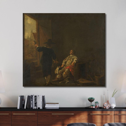 Assaggiando Il Vino Aelbert Cuyp acu44 quadro stampato su tela