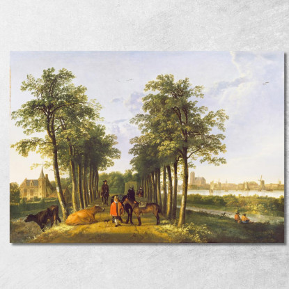 Il Viale A Meerdervoort Aelbert Cuyp acu45 quadro stampato su tela