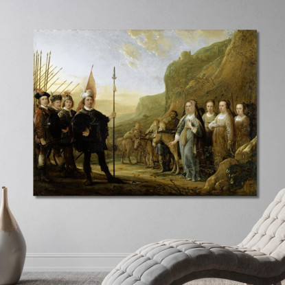 L'Incontro Tra Davide E Abigail Aelbert Cuyp acu46 quadro stampato su tela