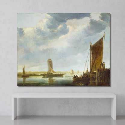 Il Traghetto Aelbert Cuyp acu47 quadro stampato su tela