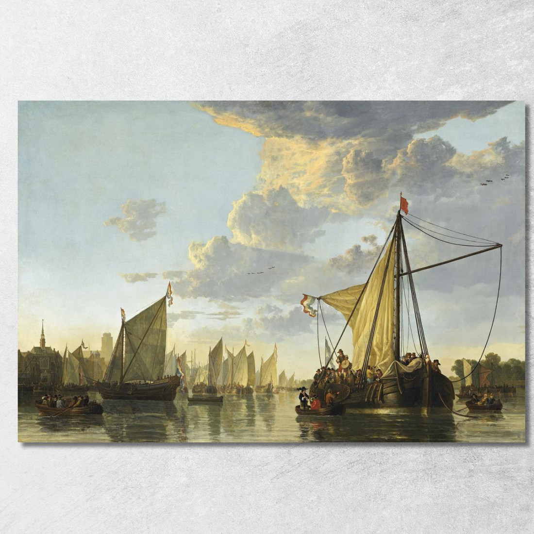 La Mosa A Dordrecht Aelbert Cuyp acu49 quadro stampato su tela