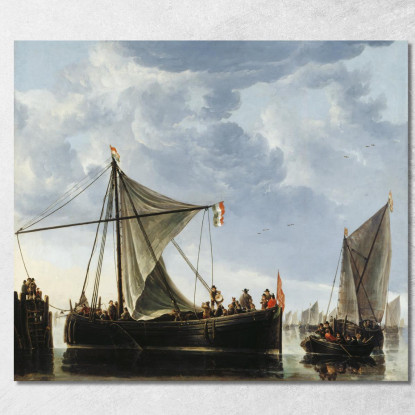 La Barca Del Passaggio Aelbert Cuyp acu50 quadro stampato su tela