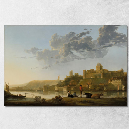 Il Valkhof A Nimega Aelbert Cuyp acu51 quadro stampato su tela