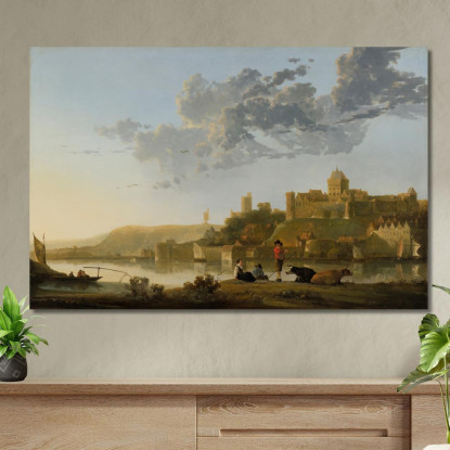 Il Valkhof A Nimega Aelbert Cuyp acu51 quadro stampato su tela