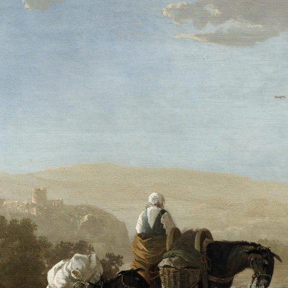 Viaggiatori In Un Paesaggio Collinare 2 Aelbert Cuyp acu52 quadro stampato su tela