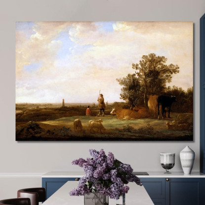 Veduta Su Una Pianura Aelbert Cuyp acu53 quadro stampato su tela