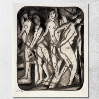 Andante Arthur Bowen Davies abd6 quadro stampato su tela