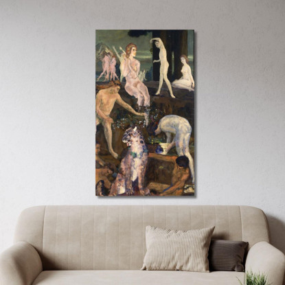 Dioniso Arthur Bowen Davies abd18 quadro stampato su tela