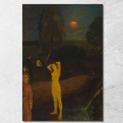 Luna Piena Arthur Bowen Davies abd27 quadro stampato su tela
