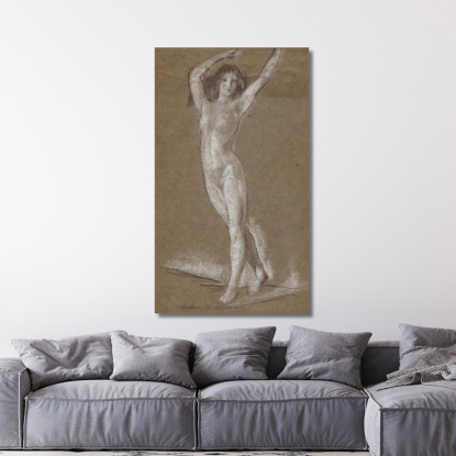 Nudo Femminile In Piedi Arthur Bowen Davies abd50 quadro stampato su tela