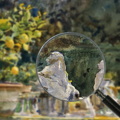 Villa Di Marlia Lucca A Fountain John Singer Sargent jss367 quadro stampato su tela