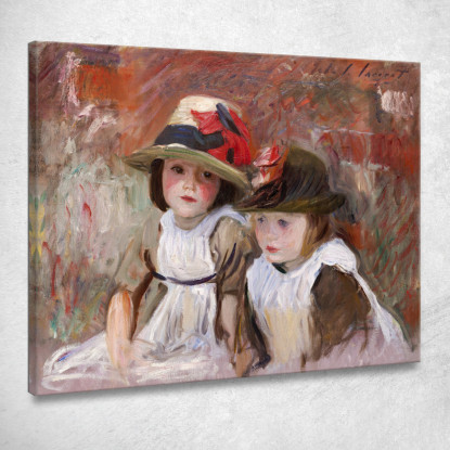 I Bambini Del Villaggio John Singer Sargent jss368 quadro stampato su tela